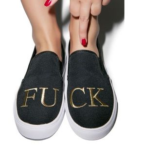 YRU FU CK slip-on sneakers